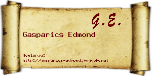 Gasparics Edmond névjegykártya